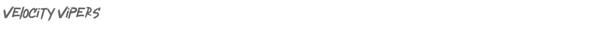 Sample characters Velocity Vipers Font